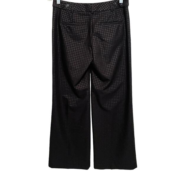 Express Design Studio Black Houndstooth Trousers Womens Size 2 Wide Leg Pants - Picture 3 of 9